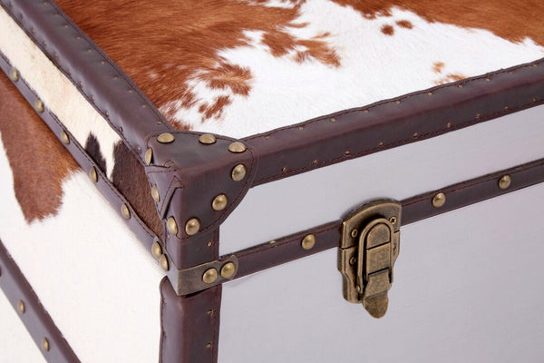 Kensington Townhouse Brown And White Cowhide Cabinet - Canwell Interiors Limited - Xshowhome