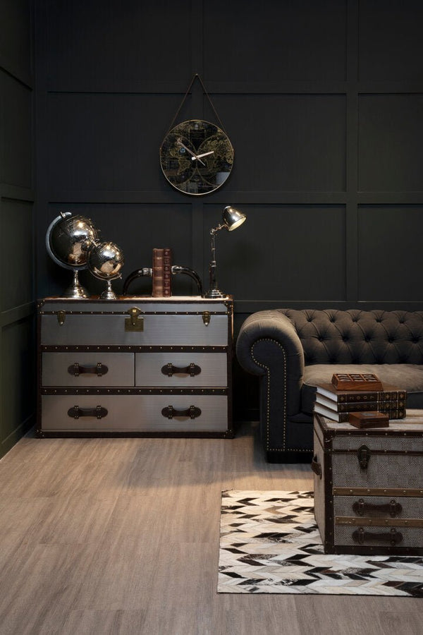 Kensington Townhouse Brown And White Cowhide Cabinet - Canwell Interiors Limited - Xshowhome