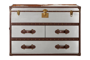 Kensington Townhouse Brown And White Cowhide Cabinet - Canwell Interiors Limited - Xshowhome