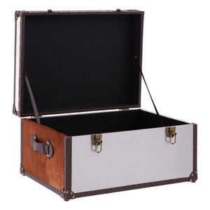 Kensington Townhouse Brown And White Genuine Cowhide Storage Trunk - XShowhome Limited - Xshowhome
