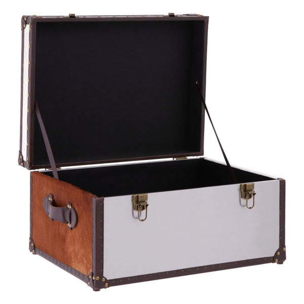 Kensington Townhouse Brown And White Genuine Cowhide Storage Trunk - XShowhome Limited - Xshowhome