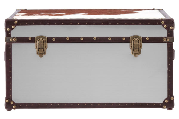 Kensington Townhouse Brown And White Genuine Cowhide Storage Trunk - XShowhome Limited - Xshowhome