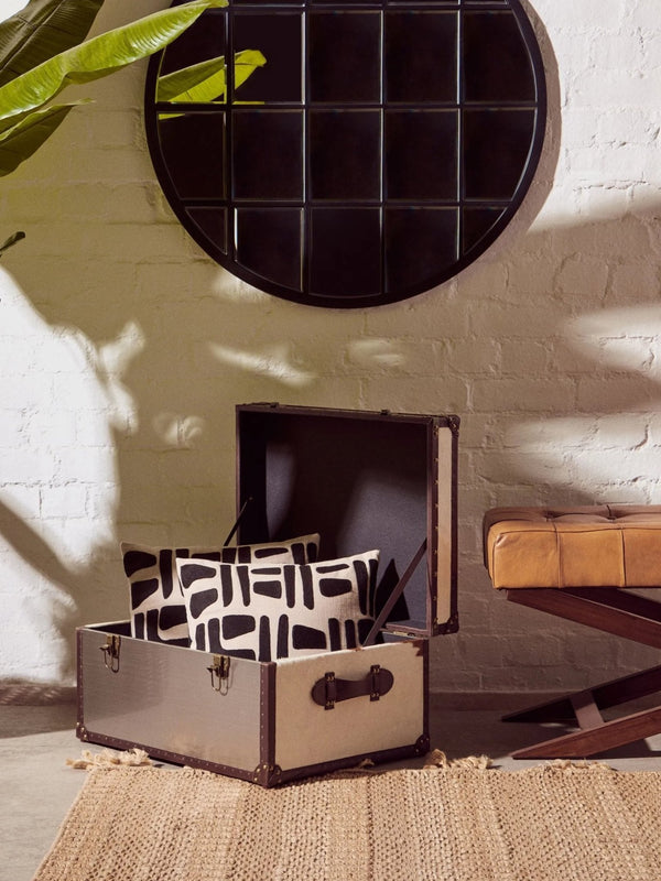 Kensington Townhouse Brown And White Genuine Cowhide Storage Trunk - XShowhome Limited - Xshowhome