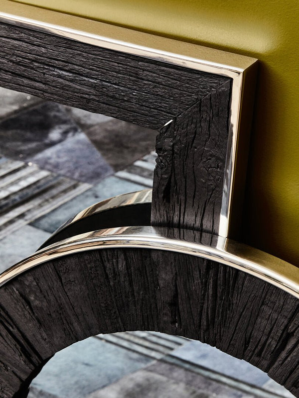 Kerala Black Round Wall Mirror - Canwell Interiors Limited - Xshowhome