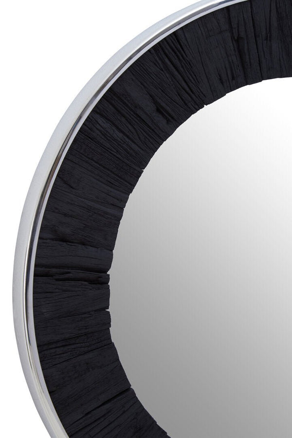 Kerala Black Round Wall Mirror - Canwell Interiors Limited - Xshowhome