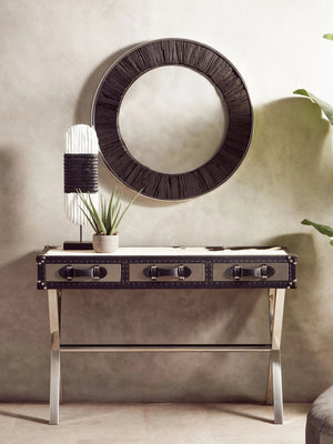 Kerala Black Round Wall Mirror - XShowhome Limited - Xshowhome