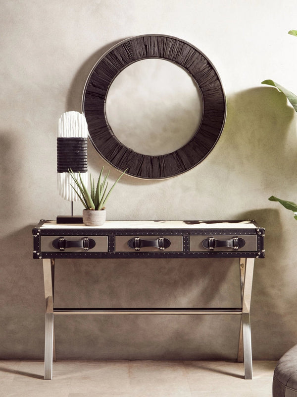 Kerala Black Round Wall Mirror - XShowhome Limited - Xshowhome