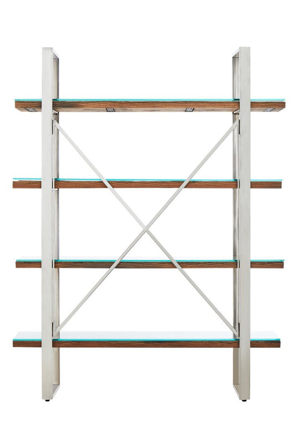 Kerala Natural Wood Four Tier Shelf Unit - Canwell Interiors Limited - Xshowhome