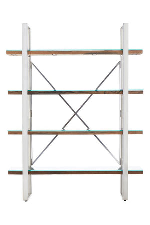 Kerala Natural Wood Four Tier Shelf Unit - Canwell Interiors Limited - Xshowhome
