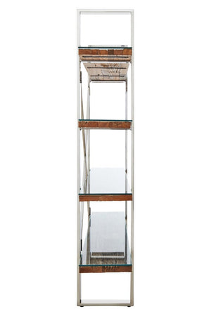 Kerala Natural Wood Four Tier Shelf Unit - Canwell Interiors Limited - Xshowhome
