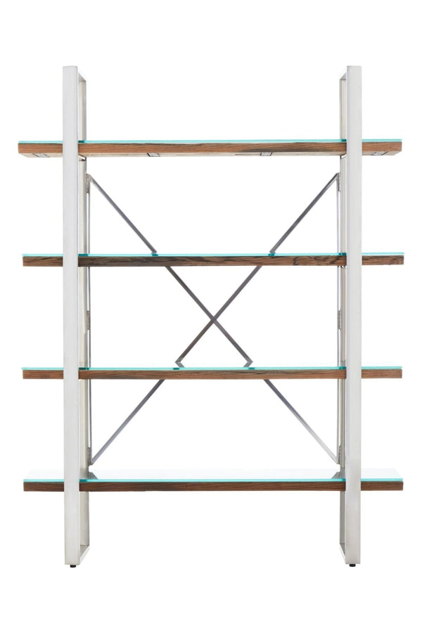 Kerala Natural Wood Four Tier Shelf Unit - XShowhome Limited - Xshowhome