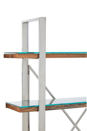 Kerala Natural Wood Four Tier Shelf Unit - XShowhome Limited - Xshowhome