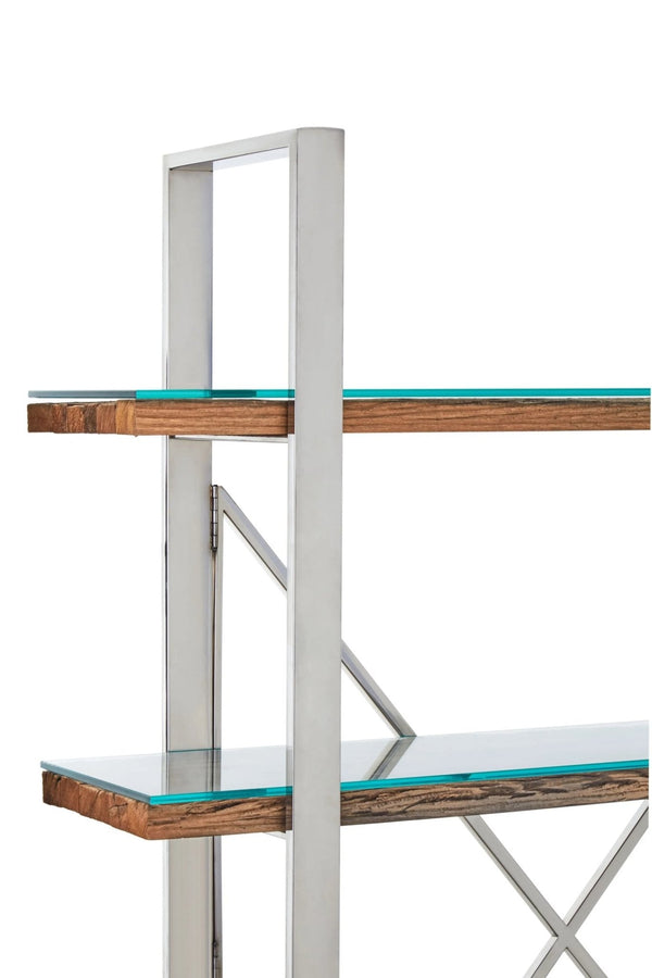 Kerala Natural Wood Four Tier Shelf Unit - XShowhome Limited - Xshowhome