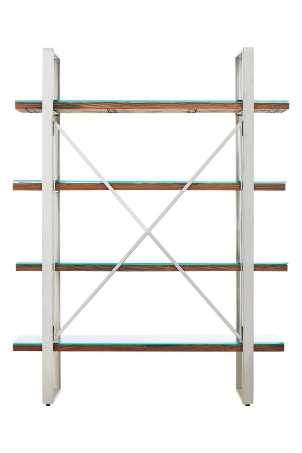Kerala Natural Wood Four Tier Shelf Unit - XShowhome Limited - Xshowhome