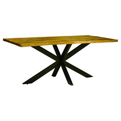 Kerela Artificial Edge Spider Leg Dining Table - Canwell Interiors Limited - Jaipur