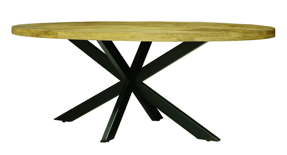 Kerela Oval Spider Leg Dining Table 200cm - XShowhome Limited - Jaipur