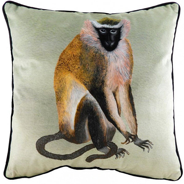 Kibale Monkey 43x43 Feather Filled Cushion - Canwell Interiors Limited - Riva
