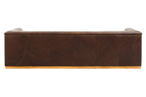 King Three Seater Modern Chesterfield Dark Brown Leather Sofa - Canwell Interiors Limited - Xshowhome