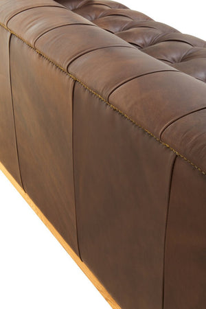 King Three Seater Modern Chesterfield Dark Brown Leather Sofa - Canwell Interiors Limited - Xshowhome