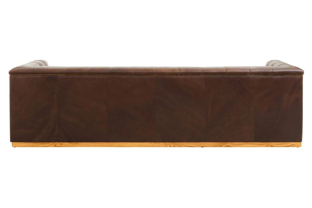 King Three Seater Modern Chesterfield Dark Brown Leather Sofa - XShowhome Limited - Xshowhome
