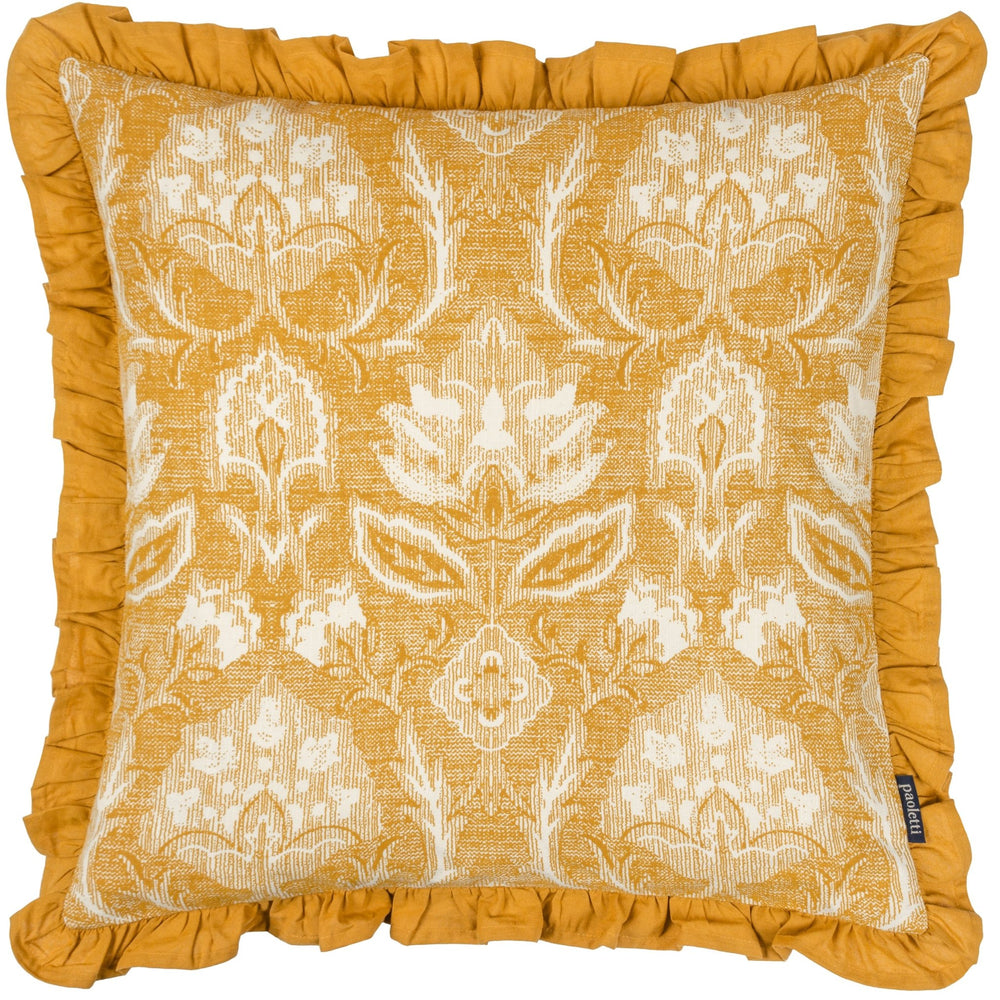 Kirkton 50x50 Feather Filled Cushion Ochre - Canwell Interiors Limited - Riva