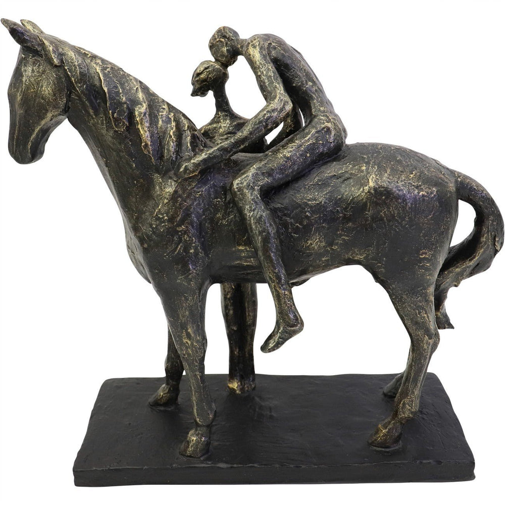 Kissing Couple with Horse Sculpture - XShowhome Limited - Libra