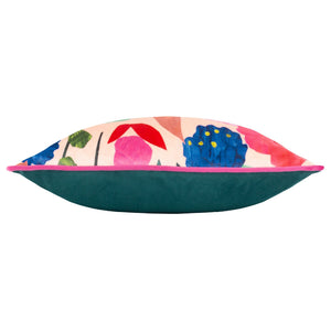 Km Floral Collage 43x43 Piped Feather Filled Cushionase - Canwell Interiors Limited - Riva