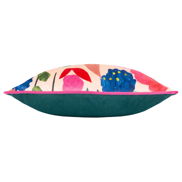 Km Floral Collage 43x43 Piped Feather Filled Cushionase - Canwell Interiors Limited - Riva