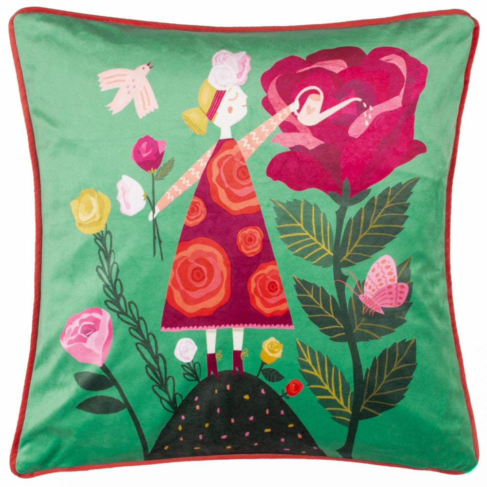 Km Flower Girl 43x43 Piped Feather Filled Cushionase - Canwell Interiors Limited - Riva