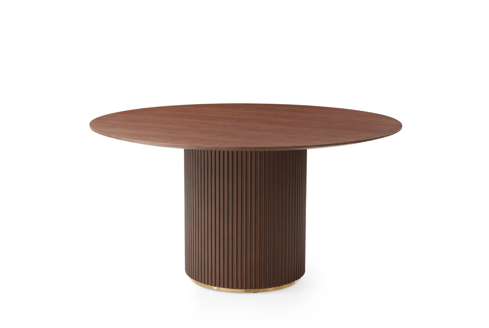 Lantine 150 Dining Table - Walnut & Brass - XShowhome Limited - Tommy Franks
