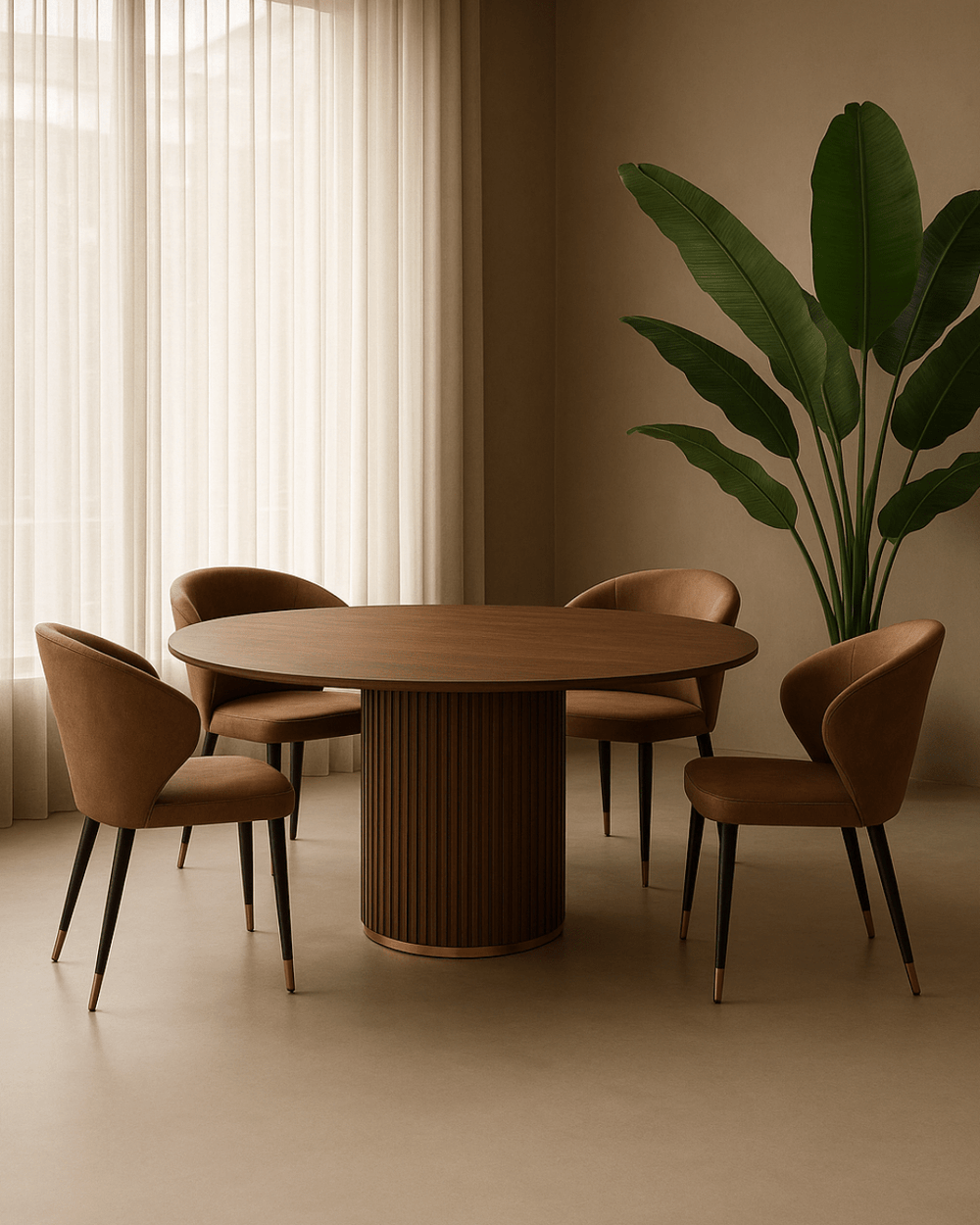 Lantine 150 Dining Table - Walnut & Brass - XShowhome Limited - Tommy Franks