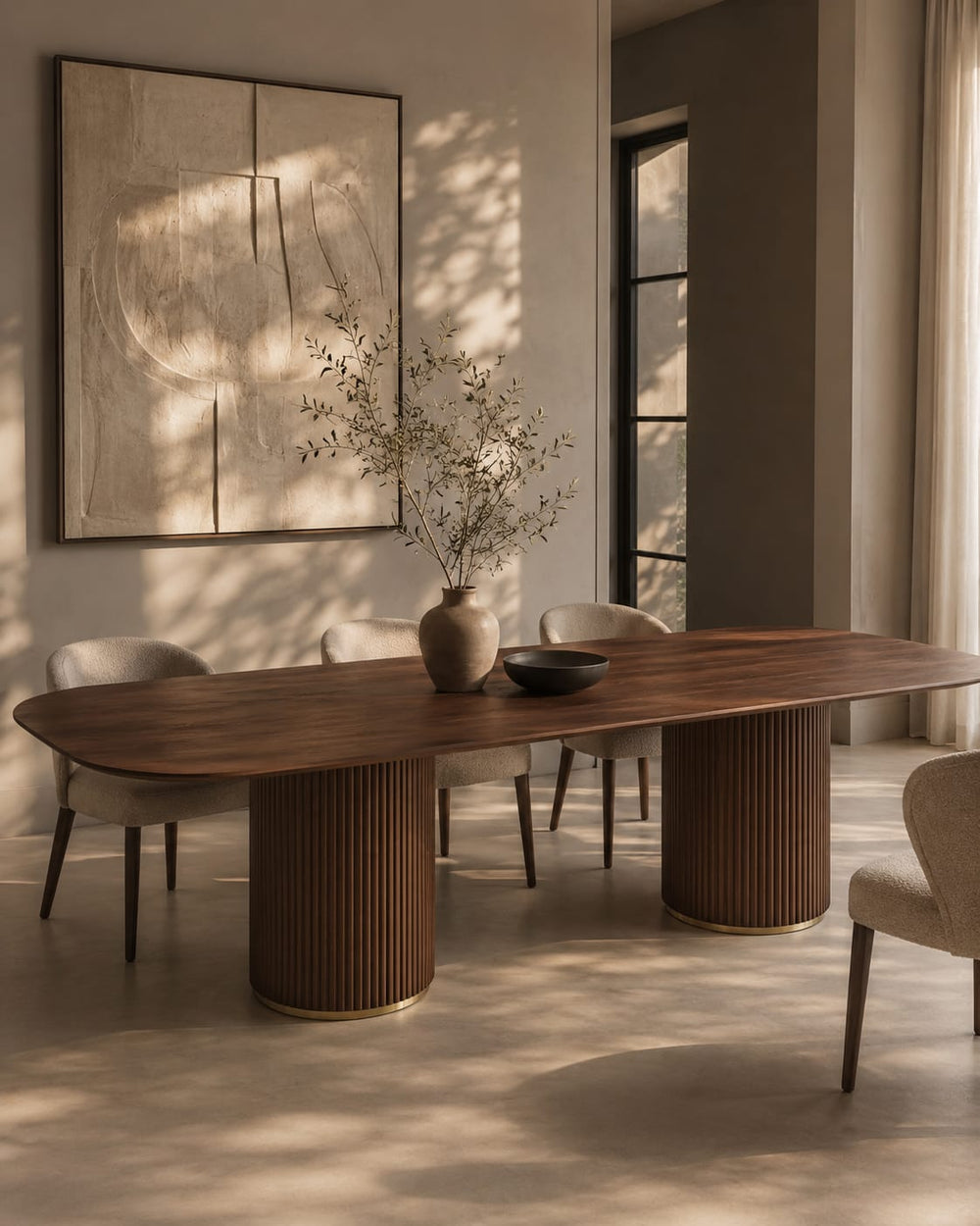 Lantine 280 Dining Table - Walnut & Brass - XShowhome Limited - Tommy Franks