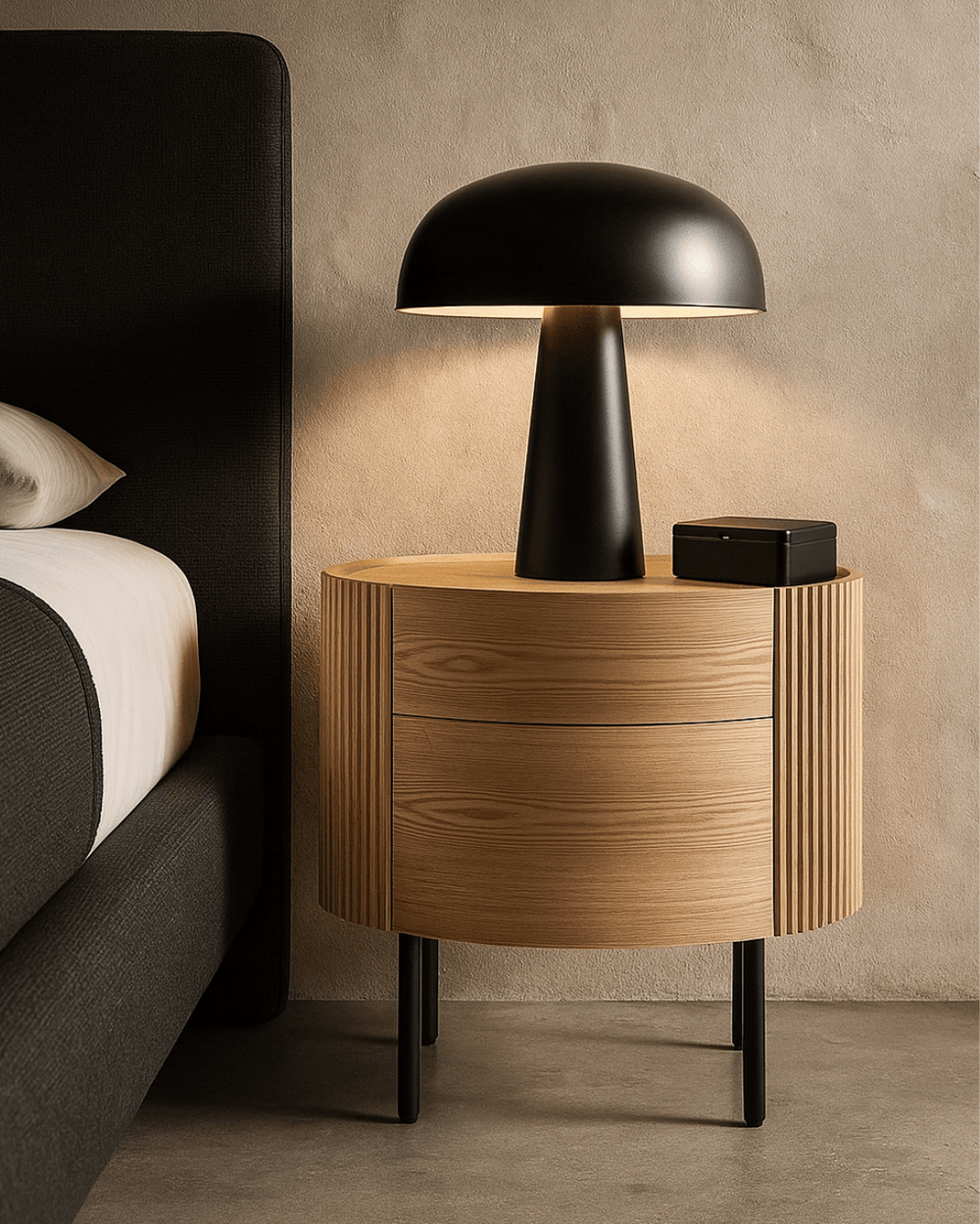 Lantine Bedside Table - Ash Oak - XShowhome Limited - Tommy Franks