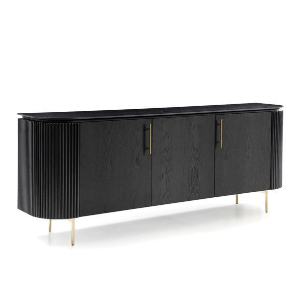 Lantine Buffet - Black Oak & Brass - XShowhome Limited - Tommy Franks
