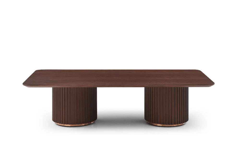 Lantine Coffee Table - Double Pedestal - Walnut - XShowhome Limited - Tommy Franks