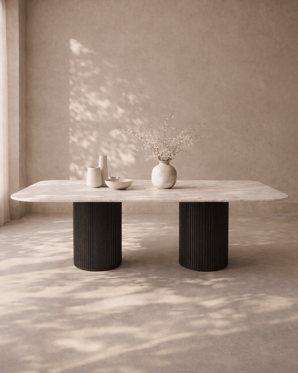 Lantine Marble 240 Dining Table - Matt Black - XShowhome Limited - Tommy Franks