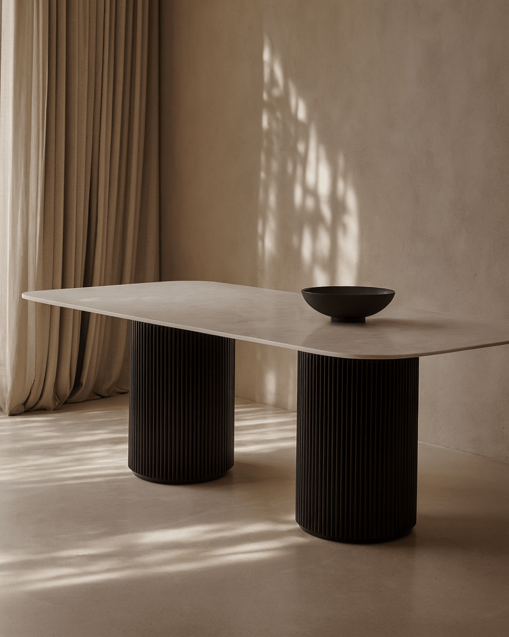 Lantine Marble 270 Dining Table - Matt Black - XShowhome Limited - Tommy Franks