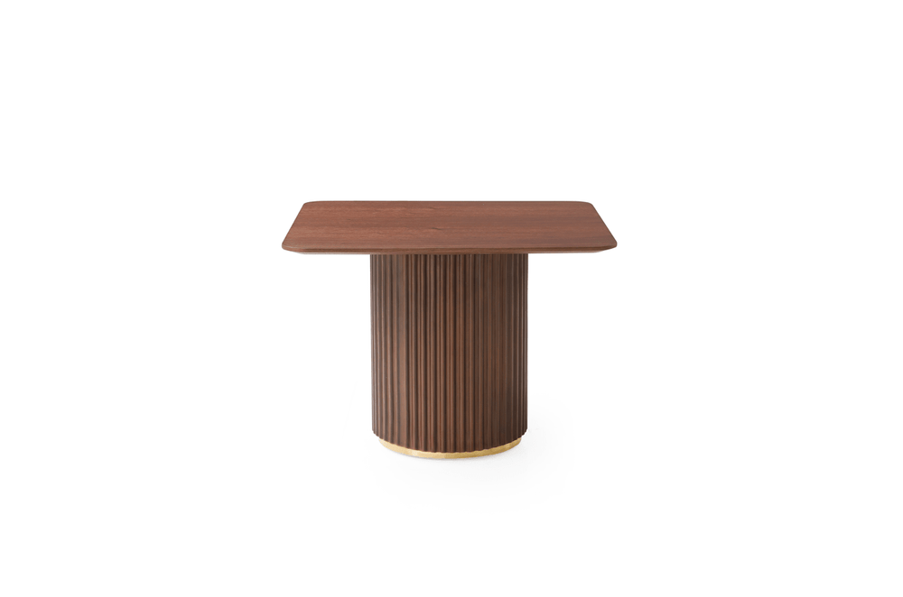 Lantine Side Table - Walnut & Brass - XShowhome Limited - Tommy Franks