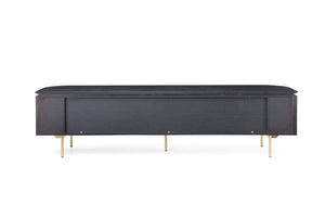 Lantine TV Unit - Black Oak & Brass - Tommy Franks
