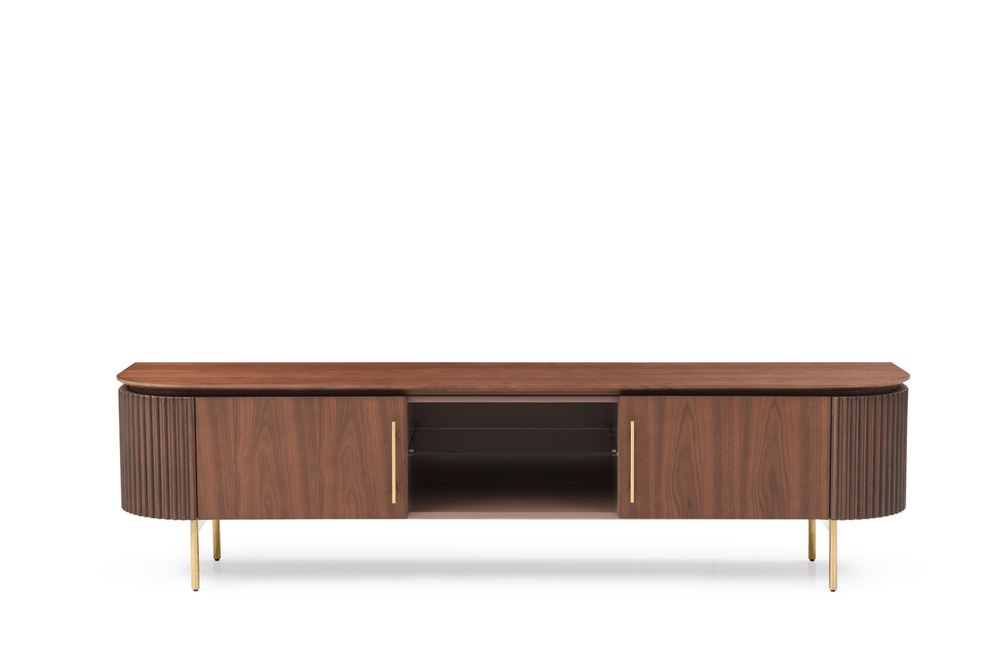 Lantine TV Unit - Walnut & Brass - XShowhome Limited - Tommy Franks