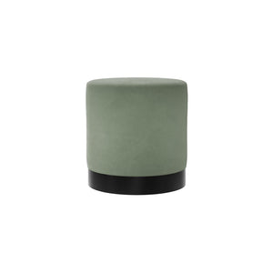 Lara Pouffe Sage Velvet & Matte Black Large - Canwell Interiors Limited - Canwell