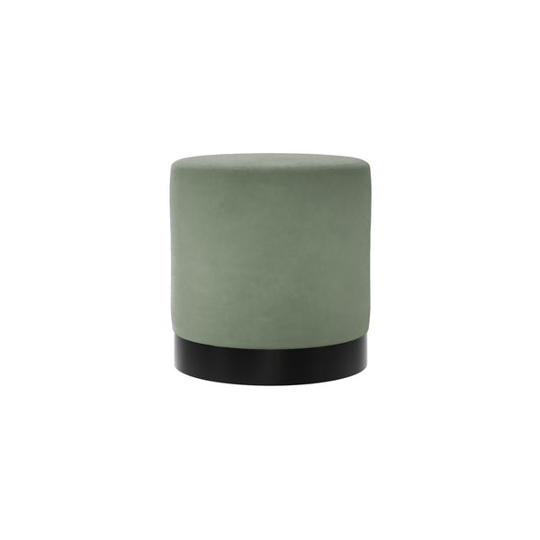 Lara Pouffe Sage Velvet & Matte Black Large - Canwell Interiors Limited - Canwell