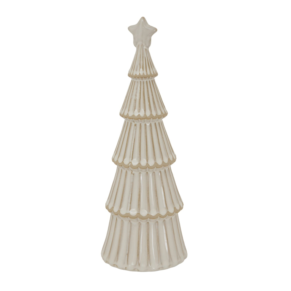 Large Alora Ceramic Snowy Layered Tree with Star