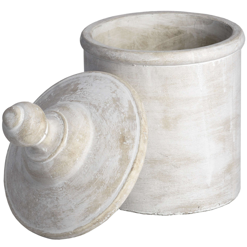 Large Antique White Cannister - Canwell Interiors Limited - Hills