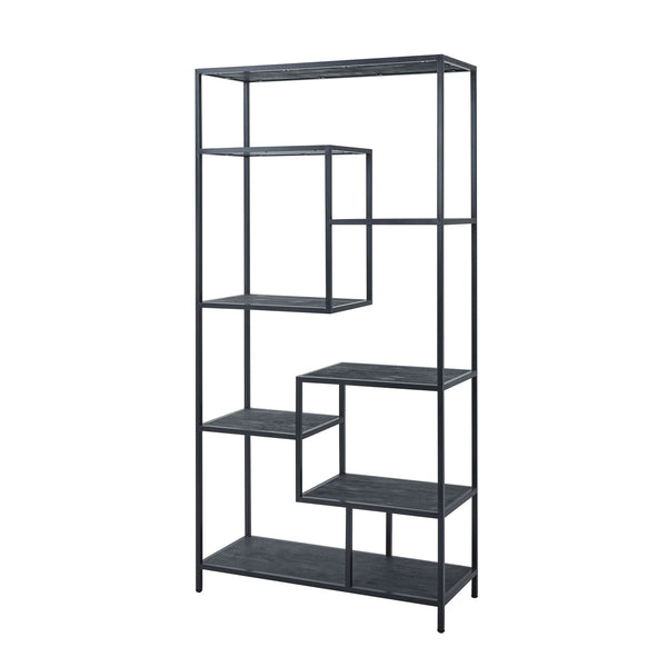 Large Black Multi Shelf Unit - Canwell Interiors Limited - Hills