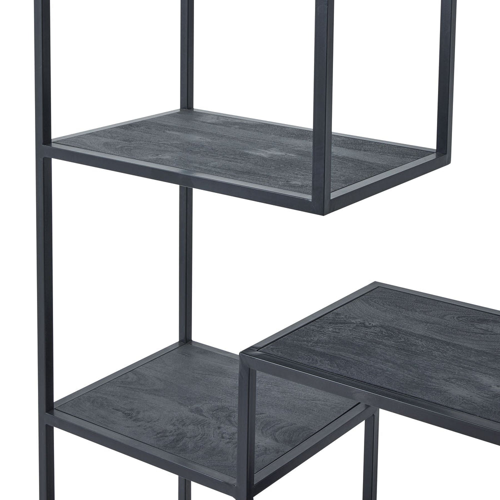 Large Black Multi Shelf Unit - Canwell Interiors Limited - Hills