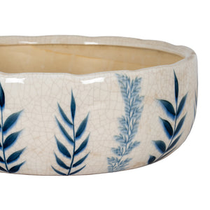 Large Blue Flora Bowl Pot - Canwell Interiors Limited - Hills