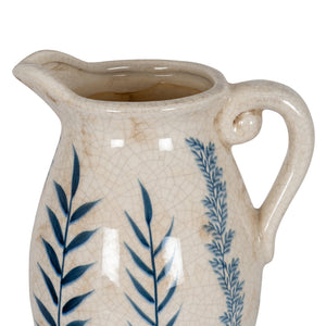 Large Blue Flora Olpe Jug Vase - Canwell Interiors Limited - Hills
