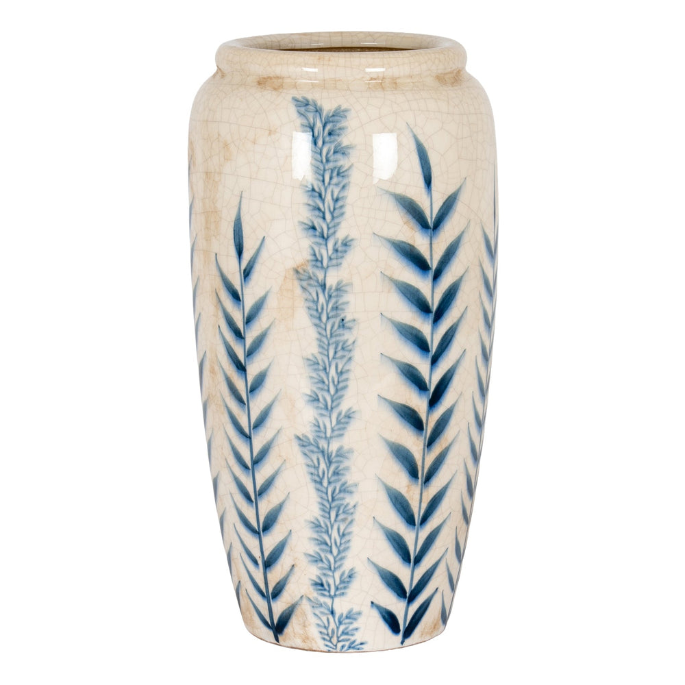 Large Blue Flora Tall Olpe Vase - Canwell Interiors Limited - Hills