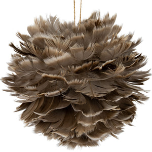 Large Fawn Feather Ball Decoration - Canwell Interiors Limited - Hills